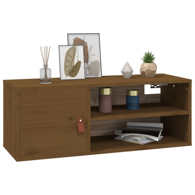 Seinäkaapit 2 kpl hunajanruskea 80x30x30 cm täysi mänty
