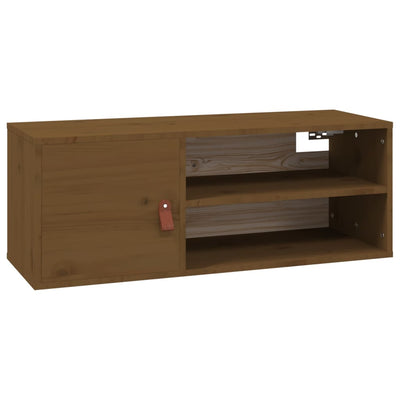 Seinäkaapit 2 kpl hunajanruskea 80x30x30 cm täysi mänty