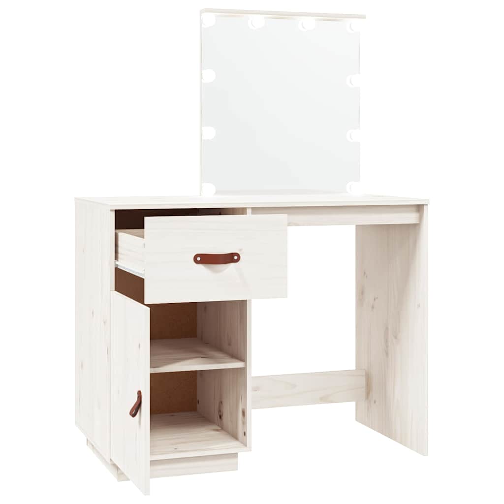 Valk. pukeutumispöytä led-valoilla Irimea 95x50x133,5cm (mänty)