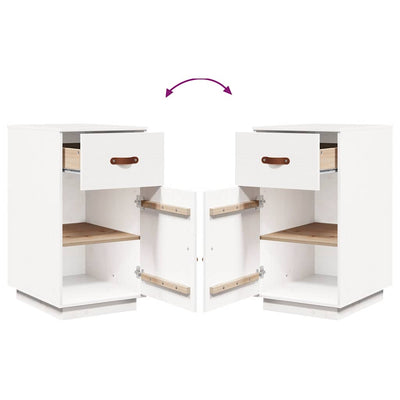 Valkoinen työpöytäkaappi Anghelut 40x50x75cm (mänty)