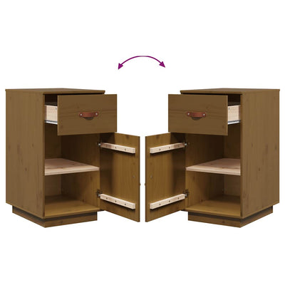 Hunajanruskea työpöytäkaappi Anghelut 40x50x75cm (mänty)