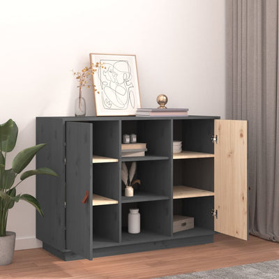 Senkki harmaa 100x40x75 cm täysi mänty