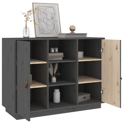 Senkki harmaa 100x40x75 cm täysi mänty