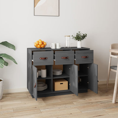 Senkki harmaa 100x40x75 cm täysi mänty