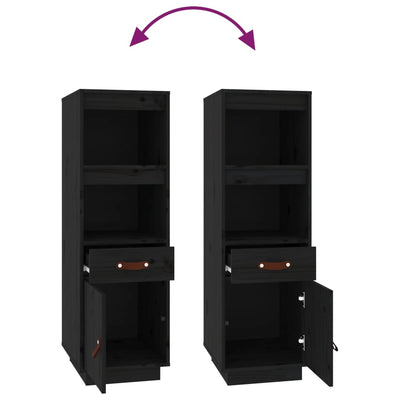 Kaappi musta 34x40x108,5 cm täysi mänty