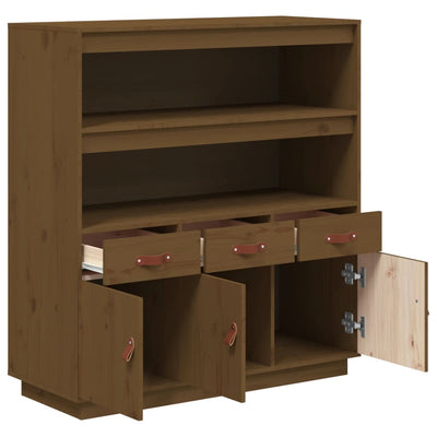 Kaappi hunajanruskea 100x40x108,5 cm täysi mänty