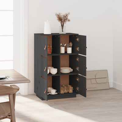 Kaappi harmaa 67x40x108,5 cm täysi mänty