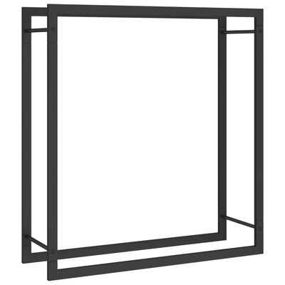Mattamusta polttopuuteline Sterling 80x28x86cm (teräs)