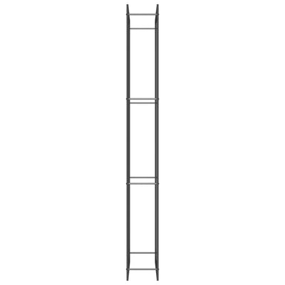 Polttopuuteline matta musta 80x28x222 cm teräs