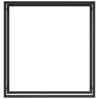 Polttopuuteline mattamusta 110x28x116 cm teräs