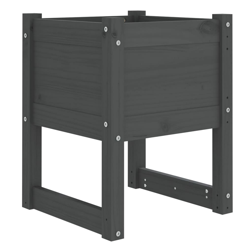 Harmaa kukkalaatikot Kylee 40x40x52,5cm (2 kpl mänty)