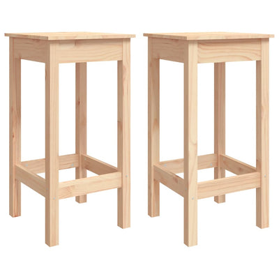 Baarituolit 2 kpl 40x40x78 cm täysi mänty