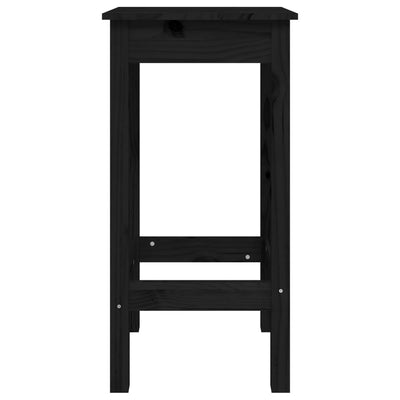 Baarituolit 2 kpl musta 40x40x78 cm täysi mänty