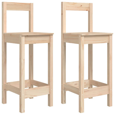 Baarituolit 2 kpl 40x41,5x112 cm täysi mänty
