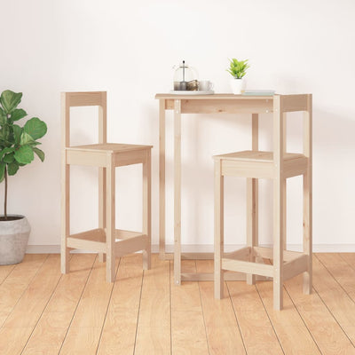 Baarituolit 2 kpl 40x41,5x112 cm täysi mänty