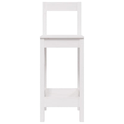 Baarituolit 2 kpl valkoinen 40x41,5x112 cm täysi mänty