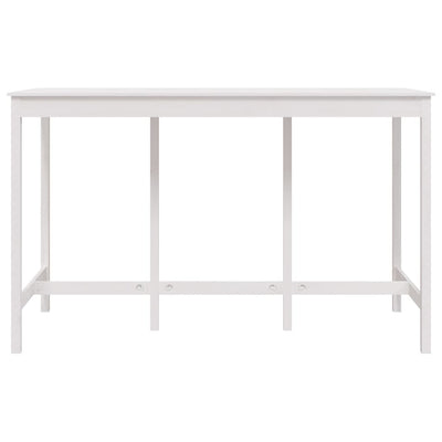 Baaripöytä valkoinen 180x80x110 cm täysi mänty