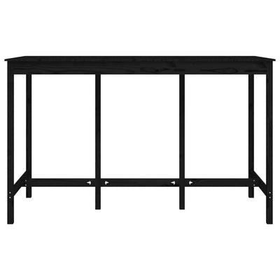 Baaripöytä musta 180x80x110 cm täysi mänty