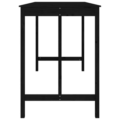 Baaripöytä musta 180x80x110 cm täysi mänty