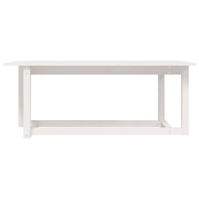 Sohvapöytä valkoinen 110x55x45 cm täysi mänty