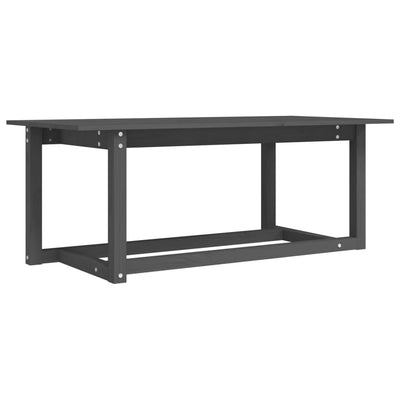 Sohvapöytä harmaa 110x55x45 cm täysi mänty