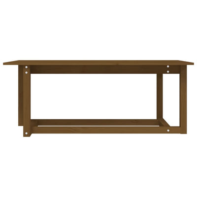Sohvapöytä hunajanruskea 110x55x45 cm täysi mänty
