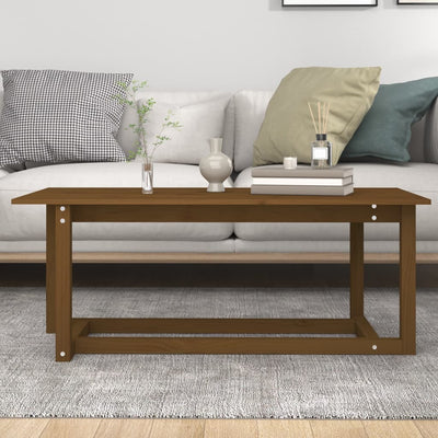 Sohvapöytä hunajanruskea 110x55x45 cm täysi mänty