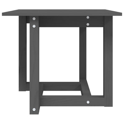 Sohvapöytä harmaa 50x50x45 cm täysi mänty