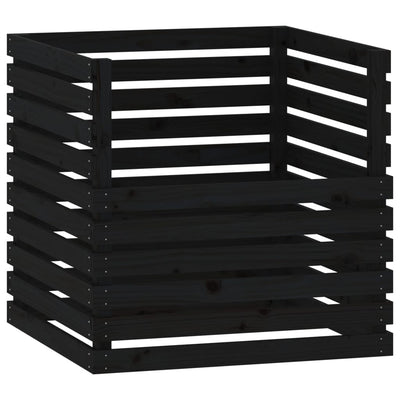 Komposti musta 80x80x78 cm täysi mänty