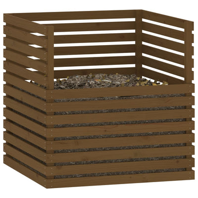 Komposti hunajanruskea 100x100x102 cm täysi mänty