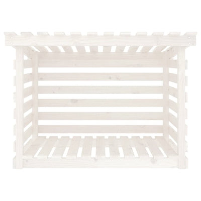 Valkoinen polttopuuteline Wilusa 108x73x79cm (mänty)