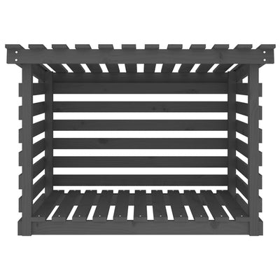 Harmaa polttopuuteline Wilusa 108x73x79cm (mänty)