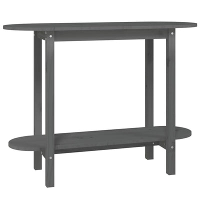Konsolipöytä harmaa 110x40x80 cm täysi mänty