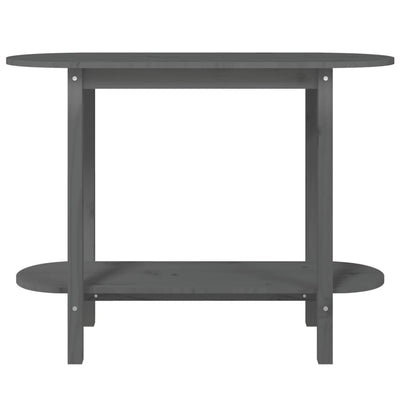 Konsolipöytä harmaa 110x40x80 cm täysi mänty