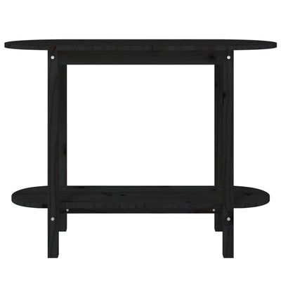 Konsolipöytä musta 110x40x80 cm täysi mänty