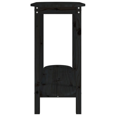 Konsolipöytä musta 110x40x80 cm täysi mänty