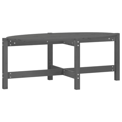 Sohvapöytä harmaa 118x63x45 cm täysi mänty