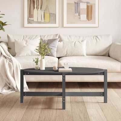 Sohvapöytä harmaa 118x63x45 cm täysi mänty