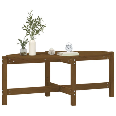 Sohvapöytä hunajanruskea 118x63x45 cm täysi mänty