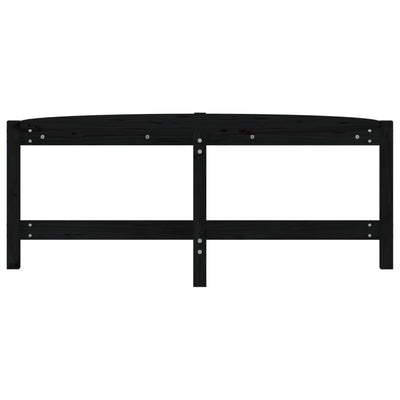 Sohvapöytä musta 118x63x45 cm täysi mänty