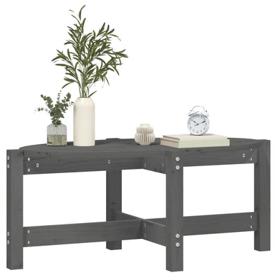 Sohvapöytä harmaa 87x48x35 cm täysi mänty