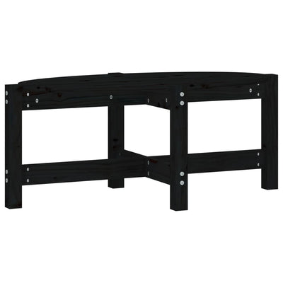 Sohvapöytä musta 87x48x35 cm täysi mänty