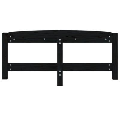 Sohvapöytä musta 87x48x35 cm täysi mänty