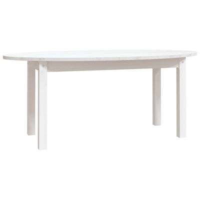 Sohvapöytä valkoinen 110x55x45 cm täysi mänty