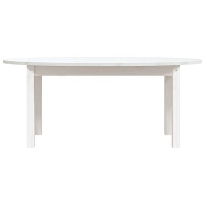Sohvapöytä valkoinen 110x55x45 cm täysi mänty