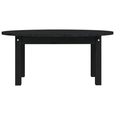 Sohvapöytä musta 80x40x35 cm täysi mänty