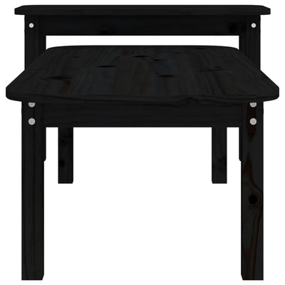 Musta sohvapöytäsarja Aviana (2-osainen, mänty)