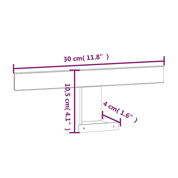 LED-peilivalo 5,5 W kylmä valkoinen 30 cm 6000 K