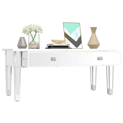 Peilisohvapöytä Melihat 106x45x45cm (puinen ja lasi)