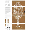 Puutarhaportti 85x175 cm Corten-teräs, puukuvio